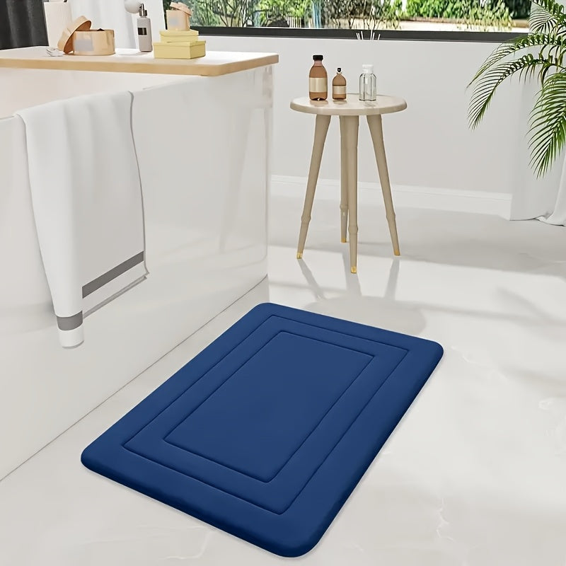 Tapis de Bain Vintage Polyester Gris 120 cm – Absorbant, Antidérapant, Lavable