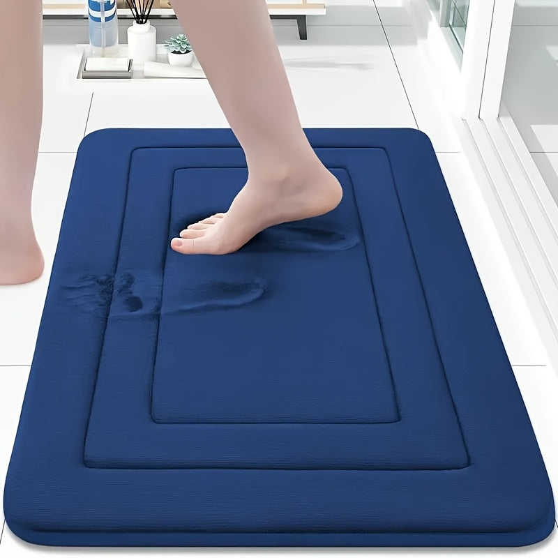 Tapis de Bain Vintage Polyester Gris 120 cm – Absorbant, Antidérapant, Lavable