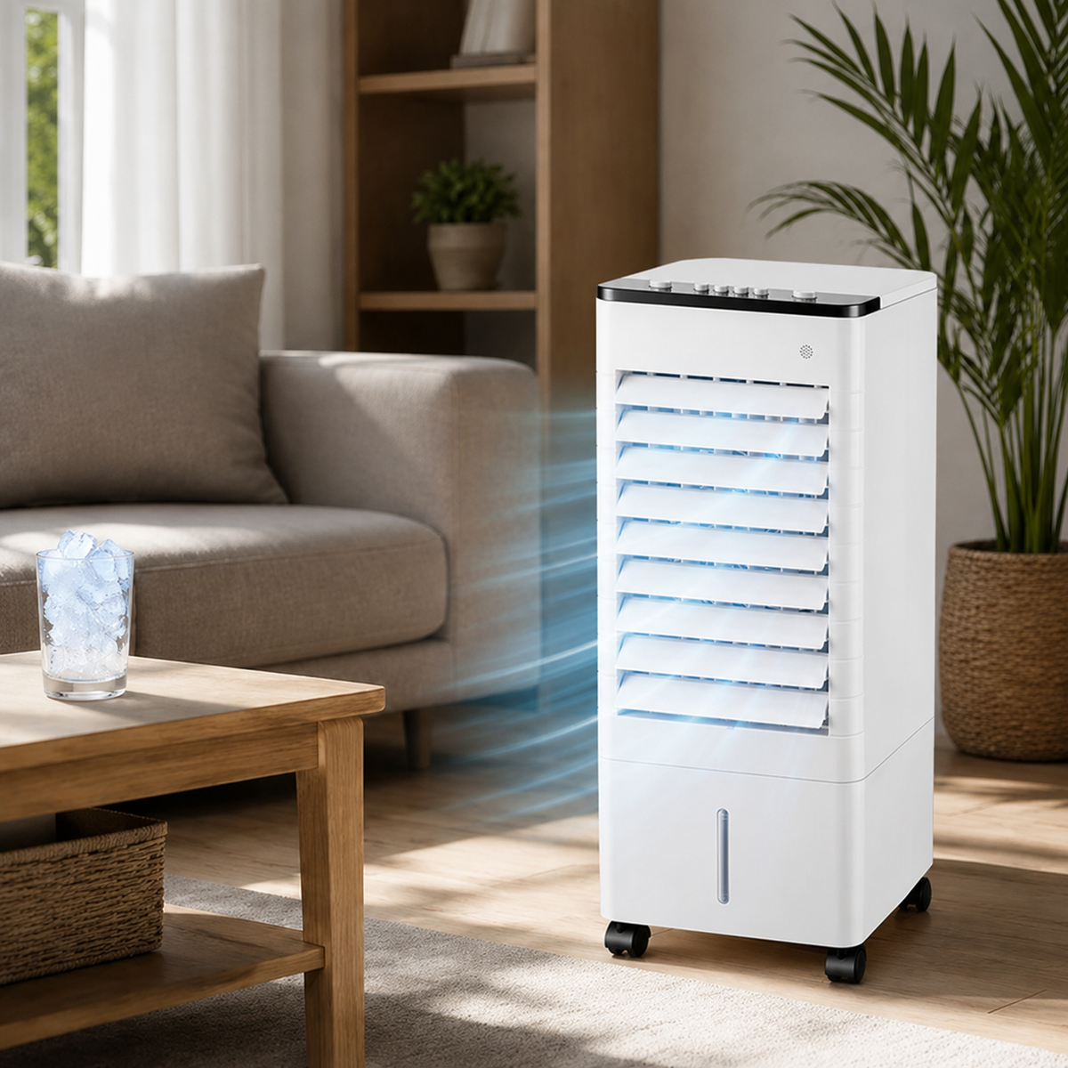 Refroidisseur d'air mobile 3 en 1 avec humidification et purification