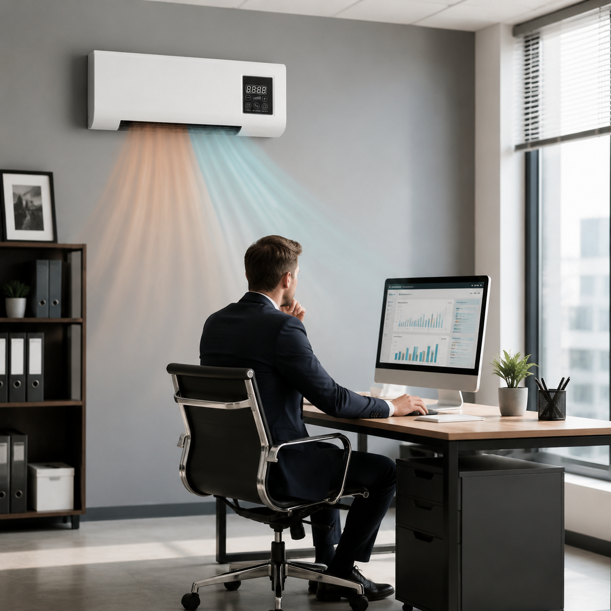Climatiseur Mural Écran LCD, Télécommande Incluse