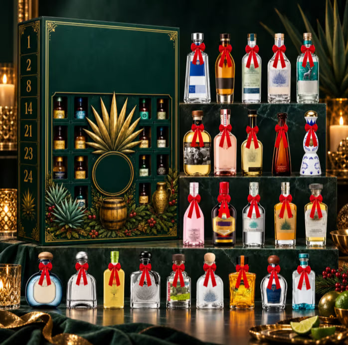 Calendrier de l’Avent 24 Jours avec Mini Bouteilles Décoratives – Figurines de Collection et Compte à Rebours de Noël