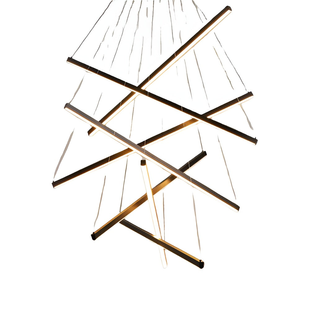LumoNoir – Suspension LED Minimaliste Métal Moderne Lobby