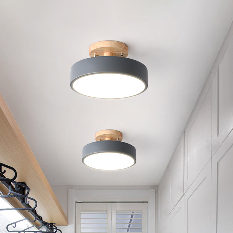 Borealis – Plafonnier LED Trommel Style Scandinave Finition Bois Salon