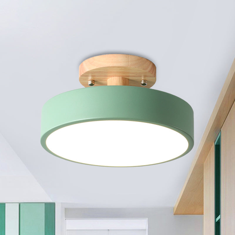 Borealis – Plafonnier LED Trommel Style Scandinave Finition Bois Salon
