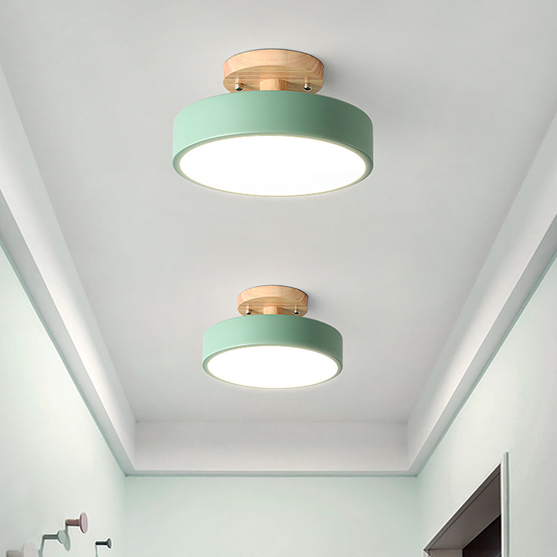 Borealis – Plafonnier LED Trommel Style Scandinave Finition Bois Salon