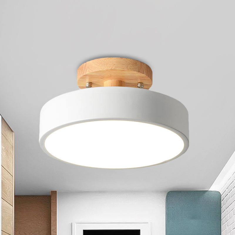 Borealis – Plafonnier LED Trommel Style Scandinave Finition Bois Salon