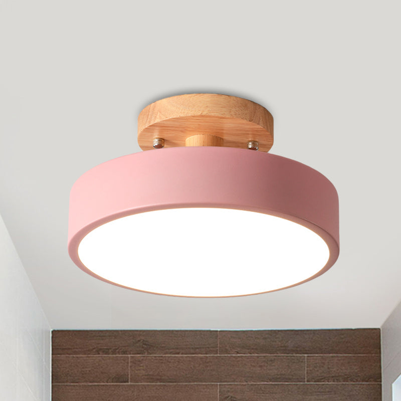 Borealis – Plafonnier LED Trommel Style Scandinave Finition Bois Salon