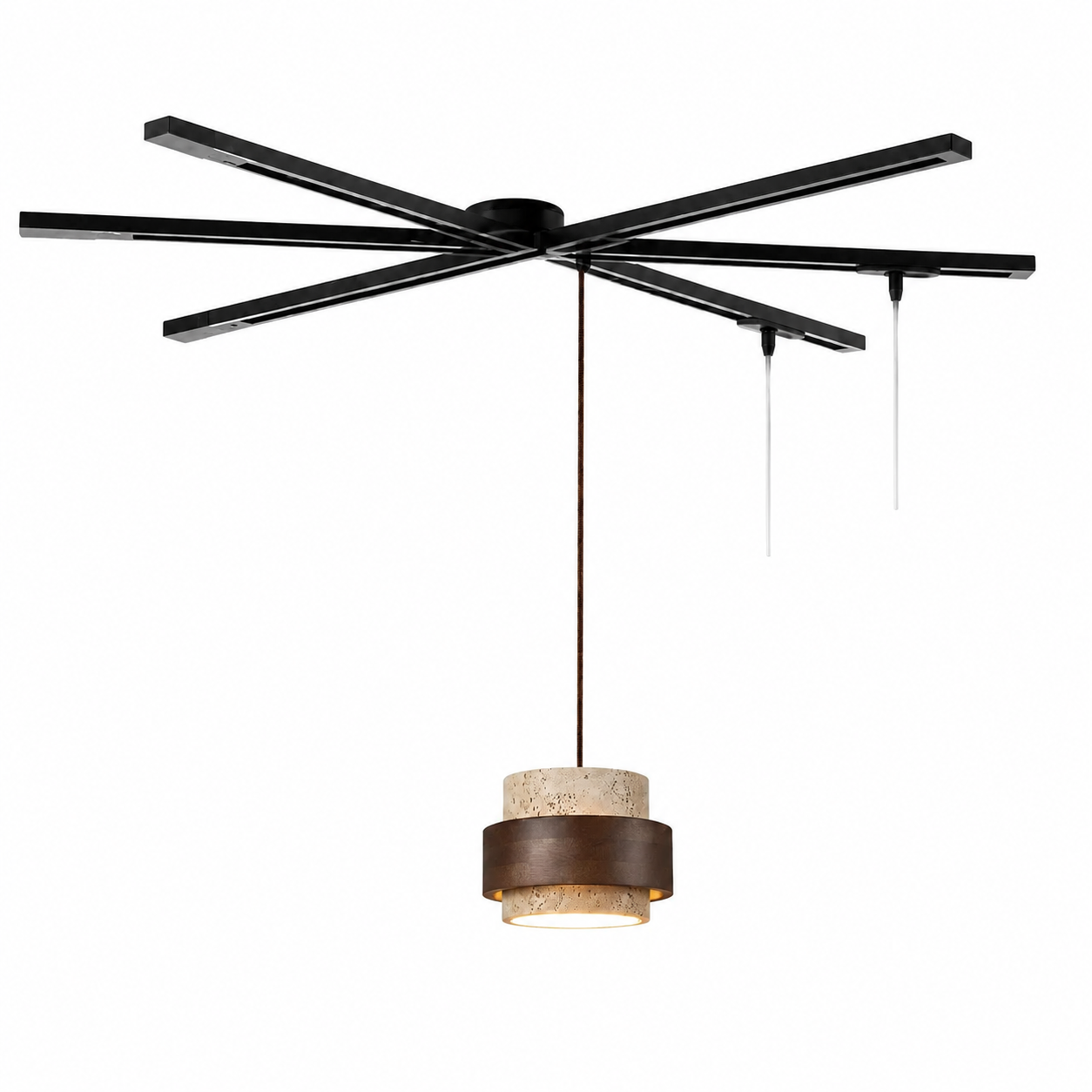 Rail de Plafond Aluminium Noir 100 cm – Rotatif, Modulable, Ajustable