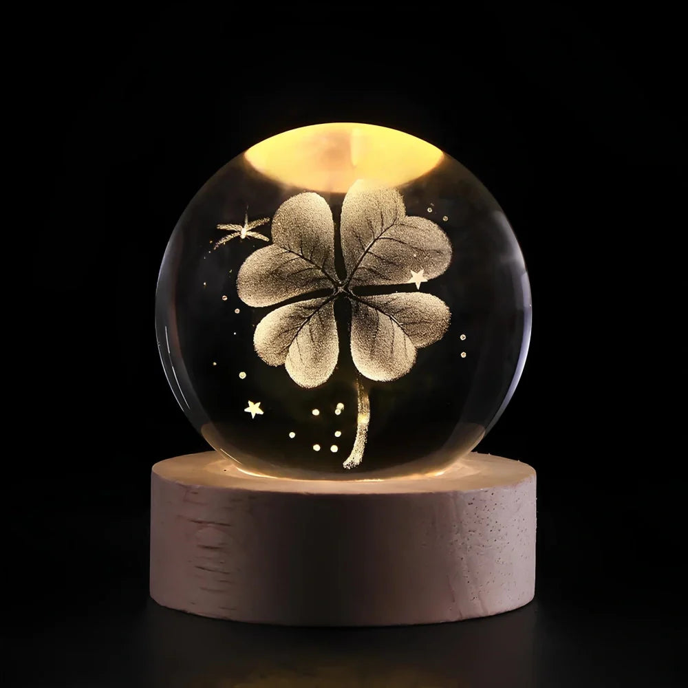Boule Lumineuse Cristal – Lampe LED Colorée pour Chambre