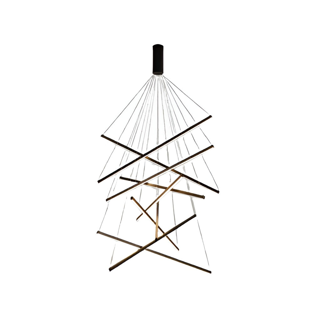 LumoNoir – Suspension LED Minimaliste Métal Moderne Lobby