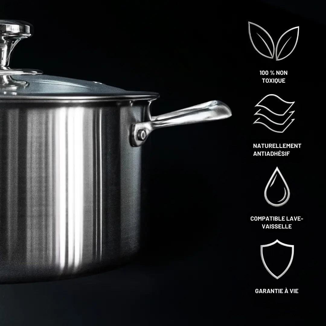 Pot en Titane | Surface Anti-Rayures, Haute Résistance