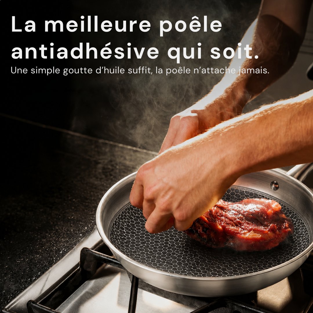 Poêle à Frire en Titane | Antiadhésive, Durable et Facile à Nettoyer
