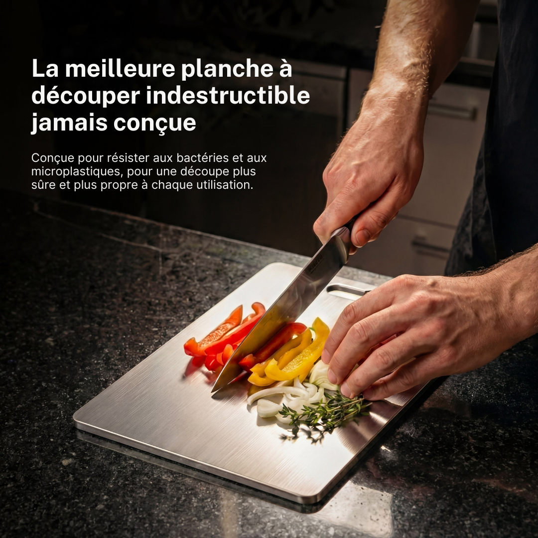 Planche à Découper | Titane Durable, Résistante aux Taches