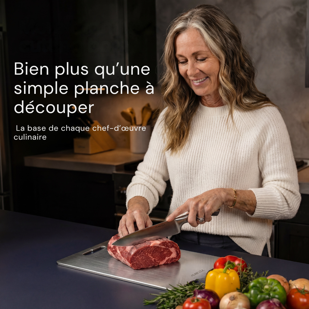 Planche à Découper | Titane Durable, Résistante aux Taches