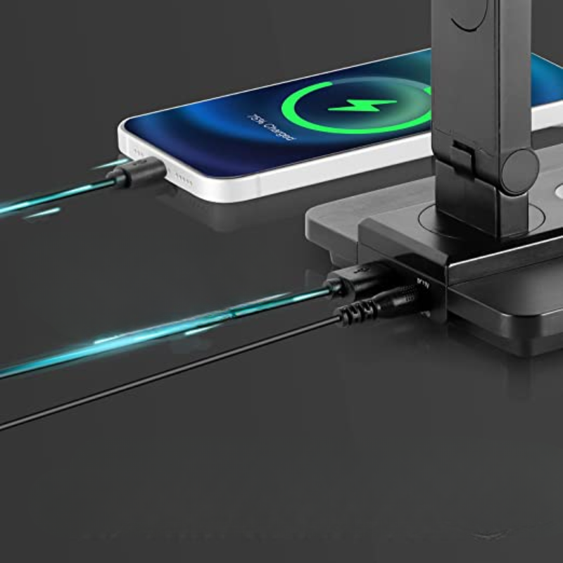 SmartBeam – Lampe de bureau LED avec chargeur sans fil et port USB