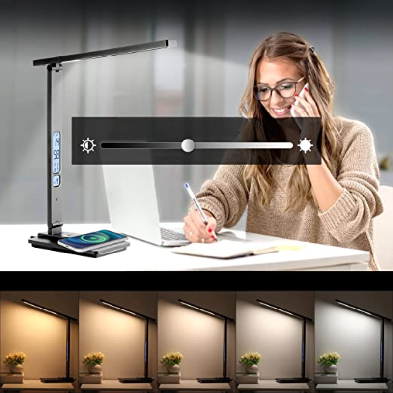 SmartBeam – Lampe de bureau LED avec chargeur sans fil et port USB