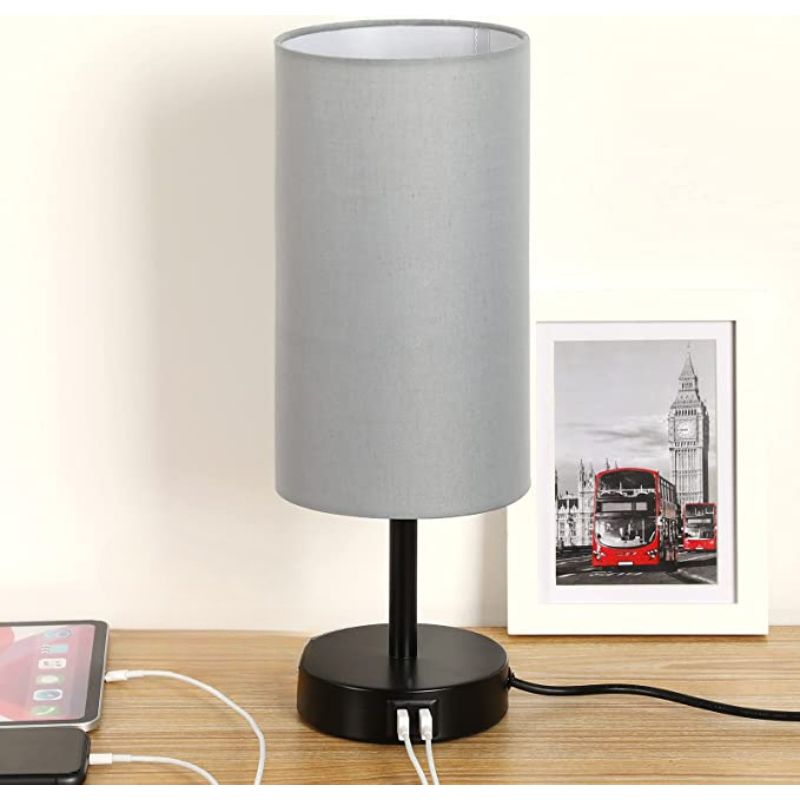 TouchEase – Lampe de Table Dimmable avec Ports USB