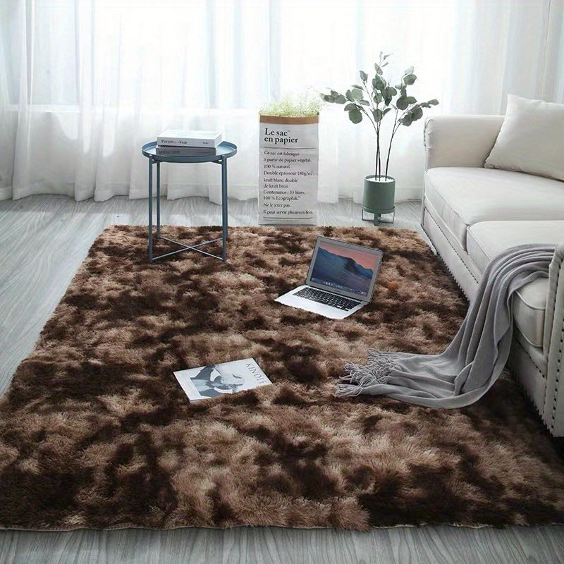 Tapis de Sol Shaggy Polyester Gris 60x90 cm – Antidérapant, Fibres Fines, Lavage Main