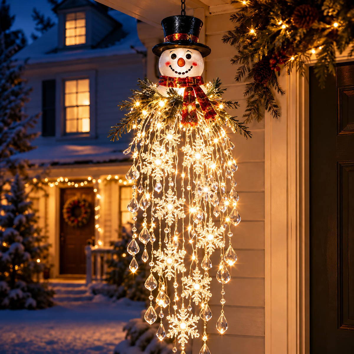 Décoration Lumineuse de Noël pour Rampe avec Cadeaux