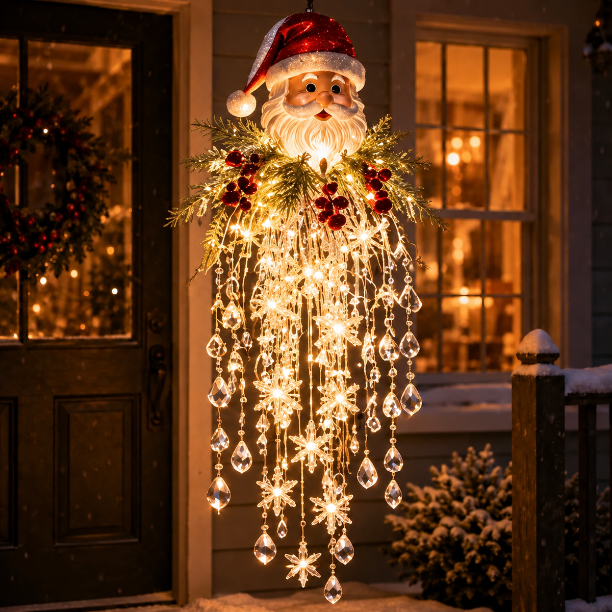 Décoration Lumineuse de Noël pour Rampe avec Cadeaux