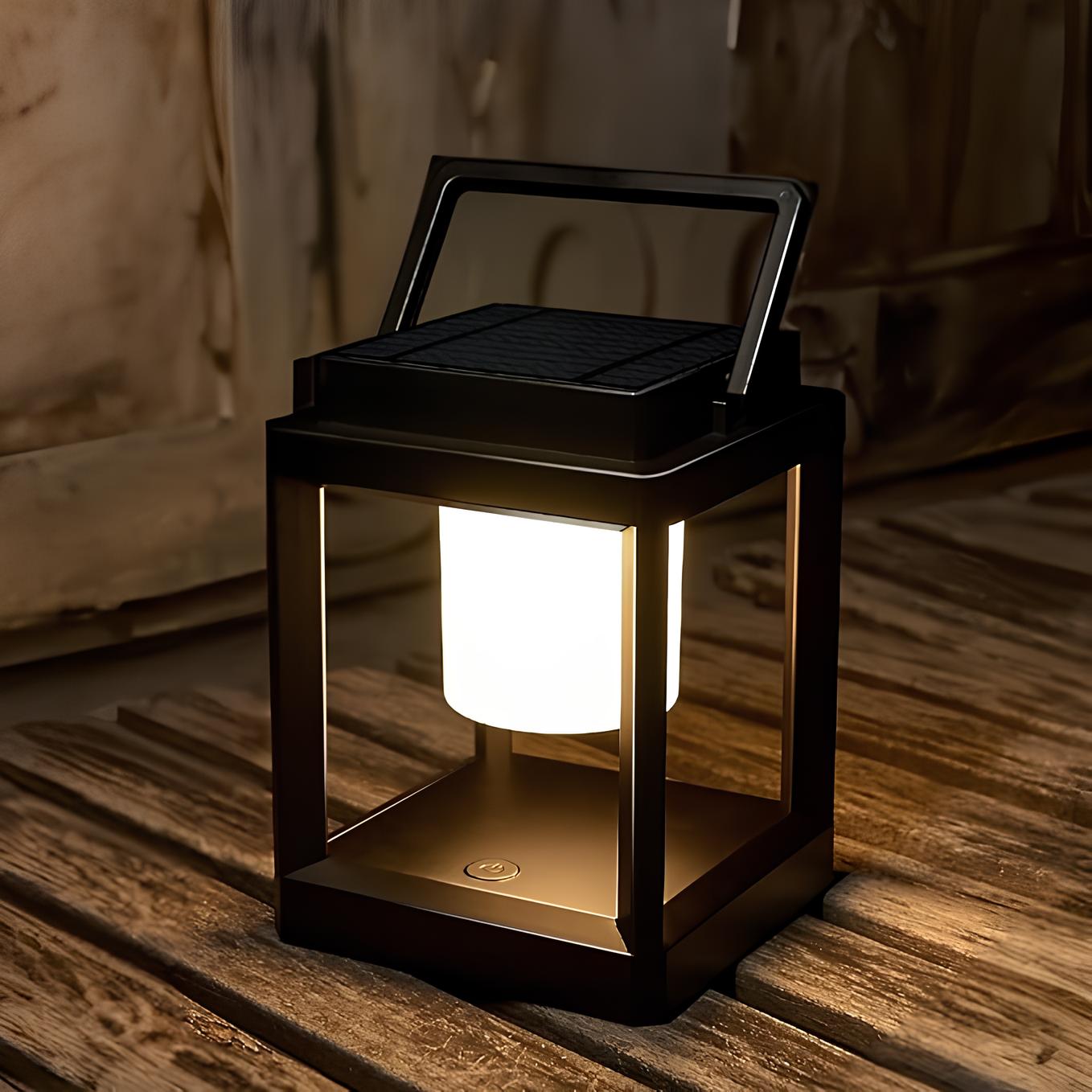 Lampe extérieure LED solaire blanc chaud jardin terrasse étanche design moderne