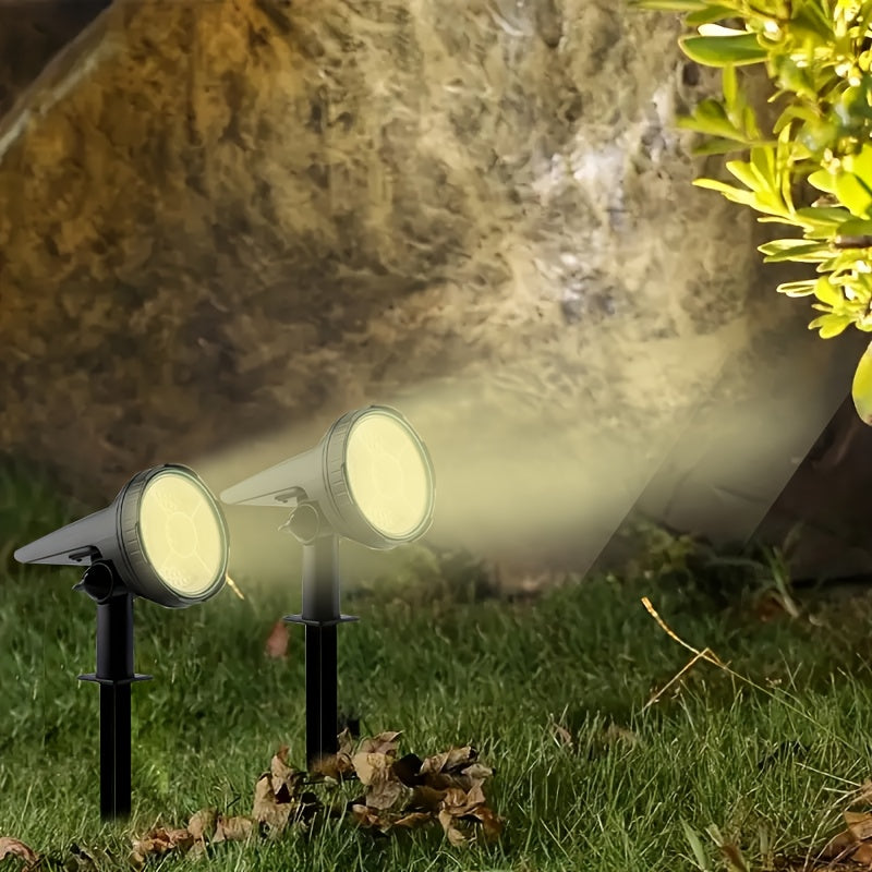 Projecteur Solaire Extérieur Plastique Noir Ø55 cm – 3 Modes, IP55, Éclairage Jardin