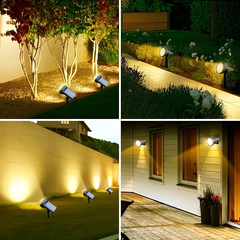 Projecteur Solaire Extérieur Plastique Noir Ø55 cm – 3 Modes, IP55, Éclairage Jardin