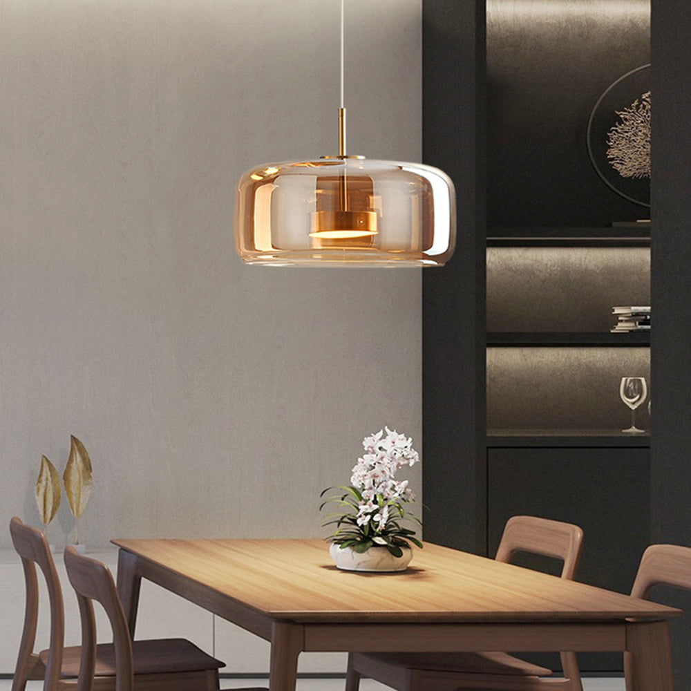 Orvian – Suspension LED Vintage Finition Dorée Salon