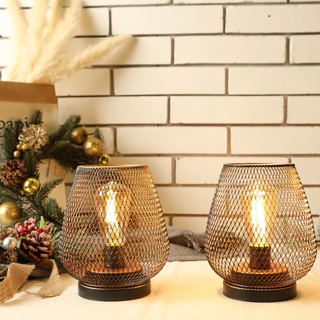 Éclatino Lanterne LED Sans Fil, Style Moderne, Terrasse, Noir