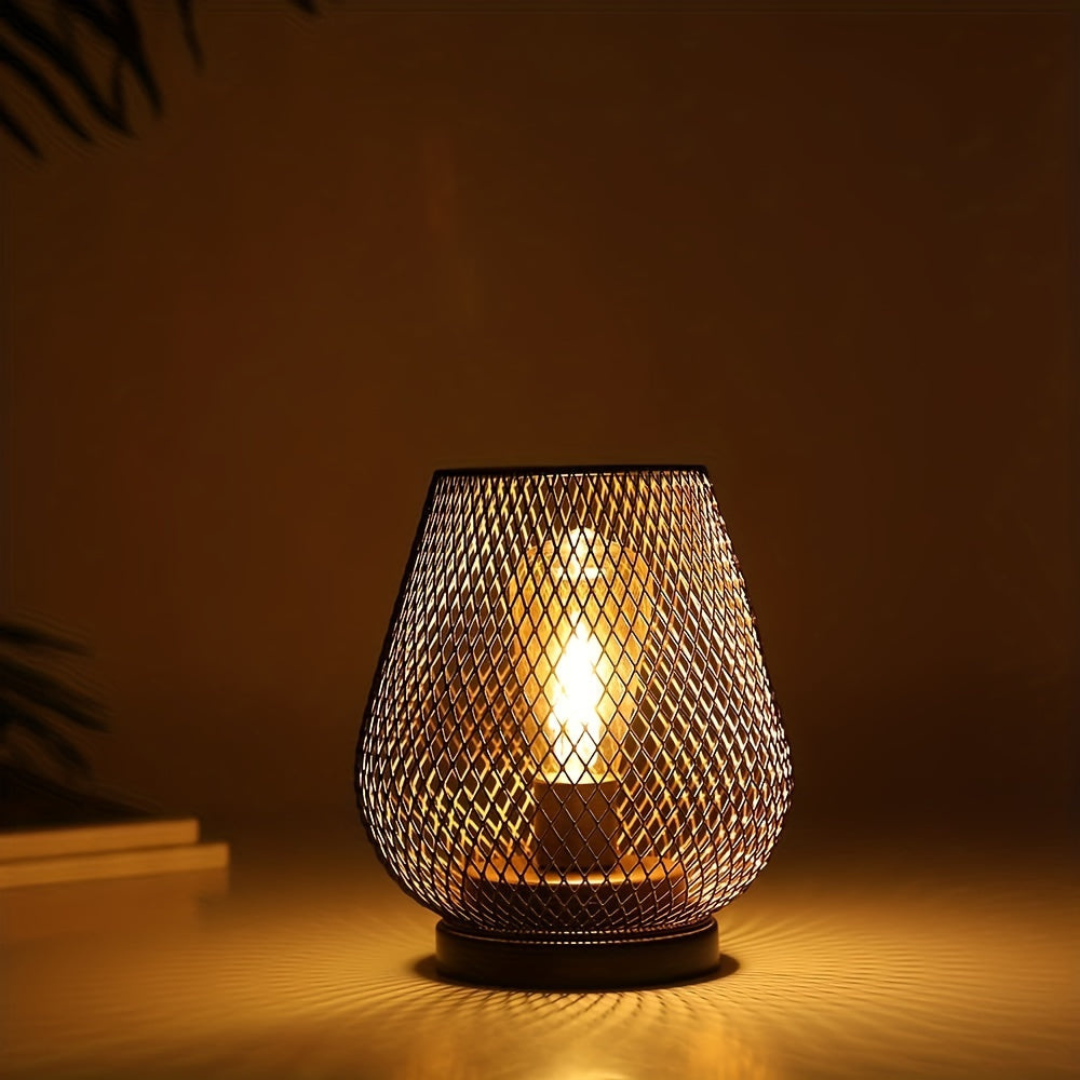 Éclatino Lanterne LED Sans Fil, Style Moderne, Terrasse, Noir