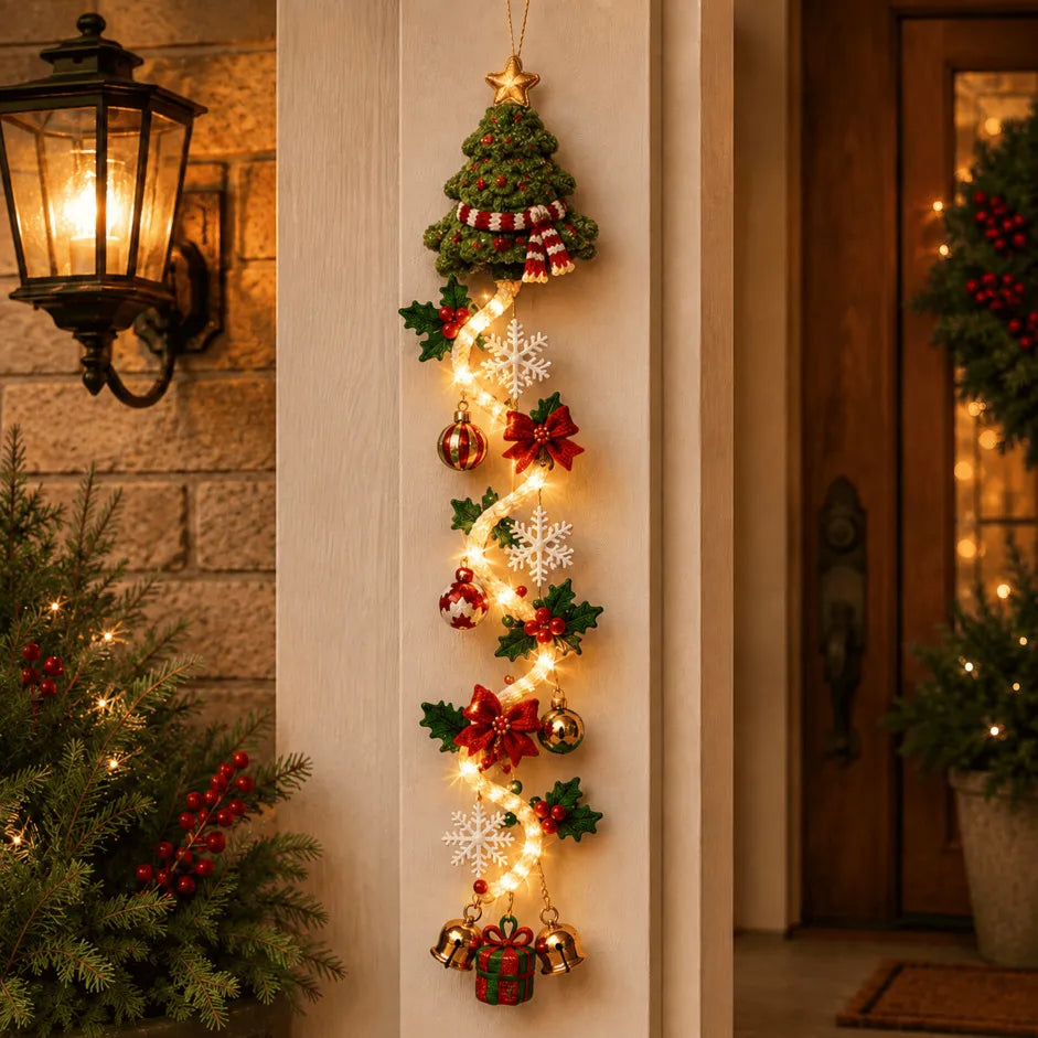 Affiche de Porte de Noël Lumineuse – 6 Designs Festifs pour une Décoration de Noël Chaleureuse 13
