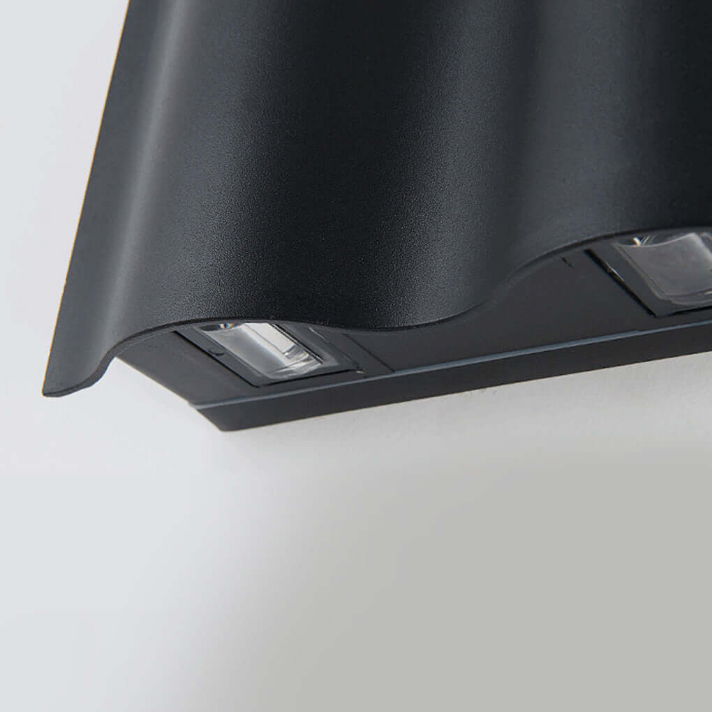 Applique Murale Extérieur | Aluminium Ondulé, Éclairage LED Haut-Bas 7
