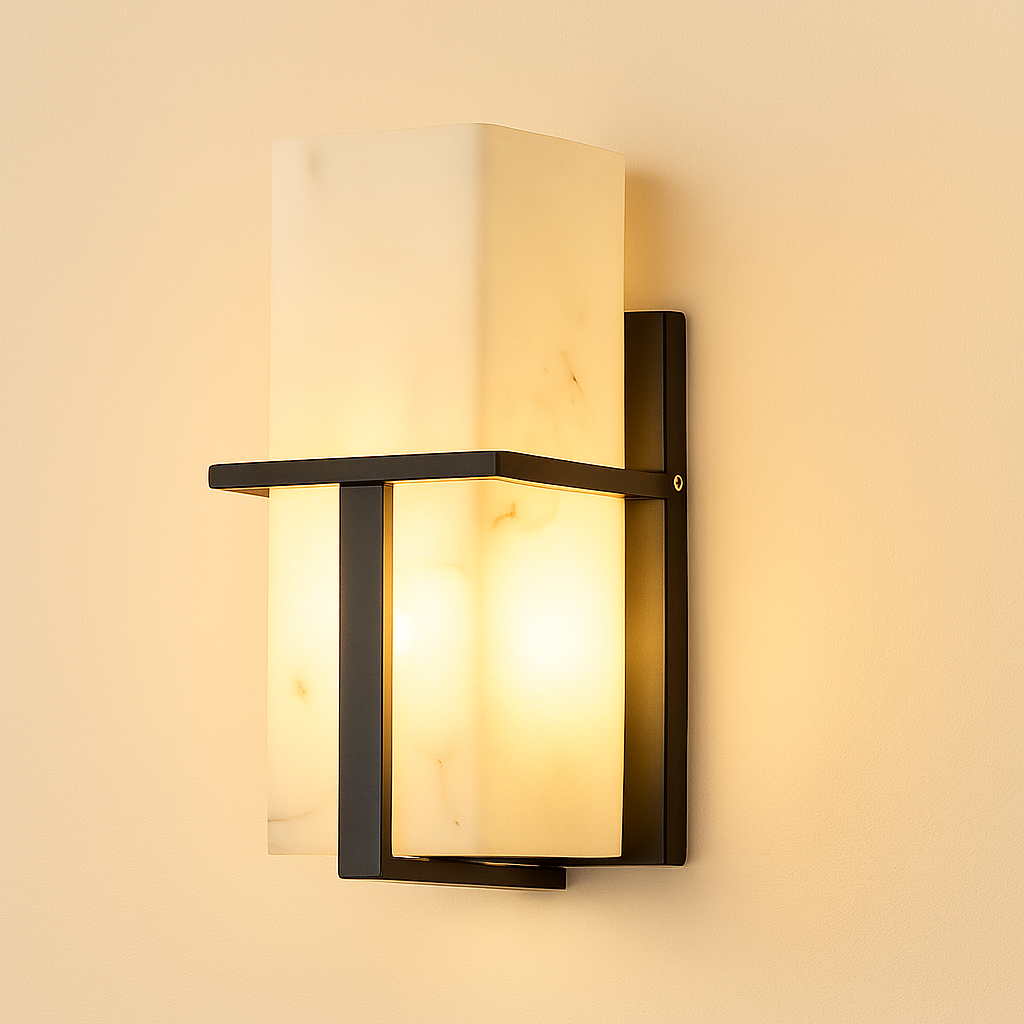 Applique Murale Extérieur | Diffuseur Vertical, Effet Marbre 0
