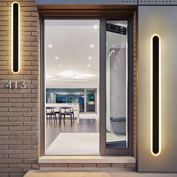Applique Murale Extérieure | Fer Forgé Noir, Design Étanche LED 2