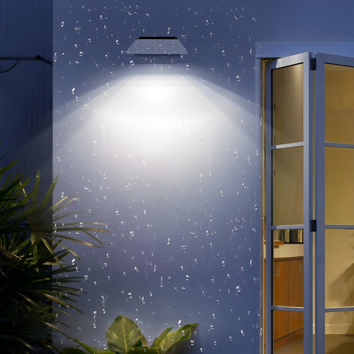 Appliques Murales Solaires | Design Carré, Étanche 0