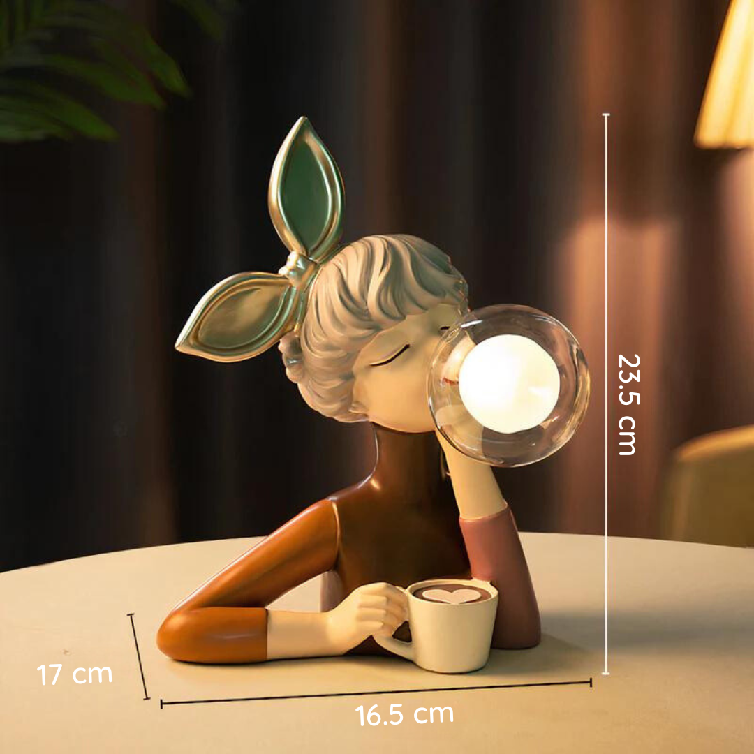 Lampe de Table Artisanale Blanche au Style Moderne pour Salon