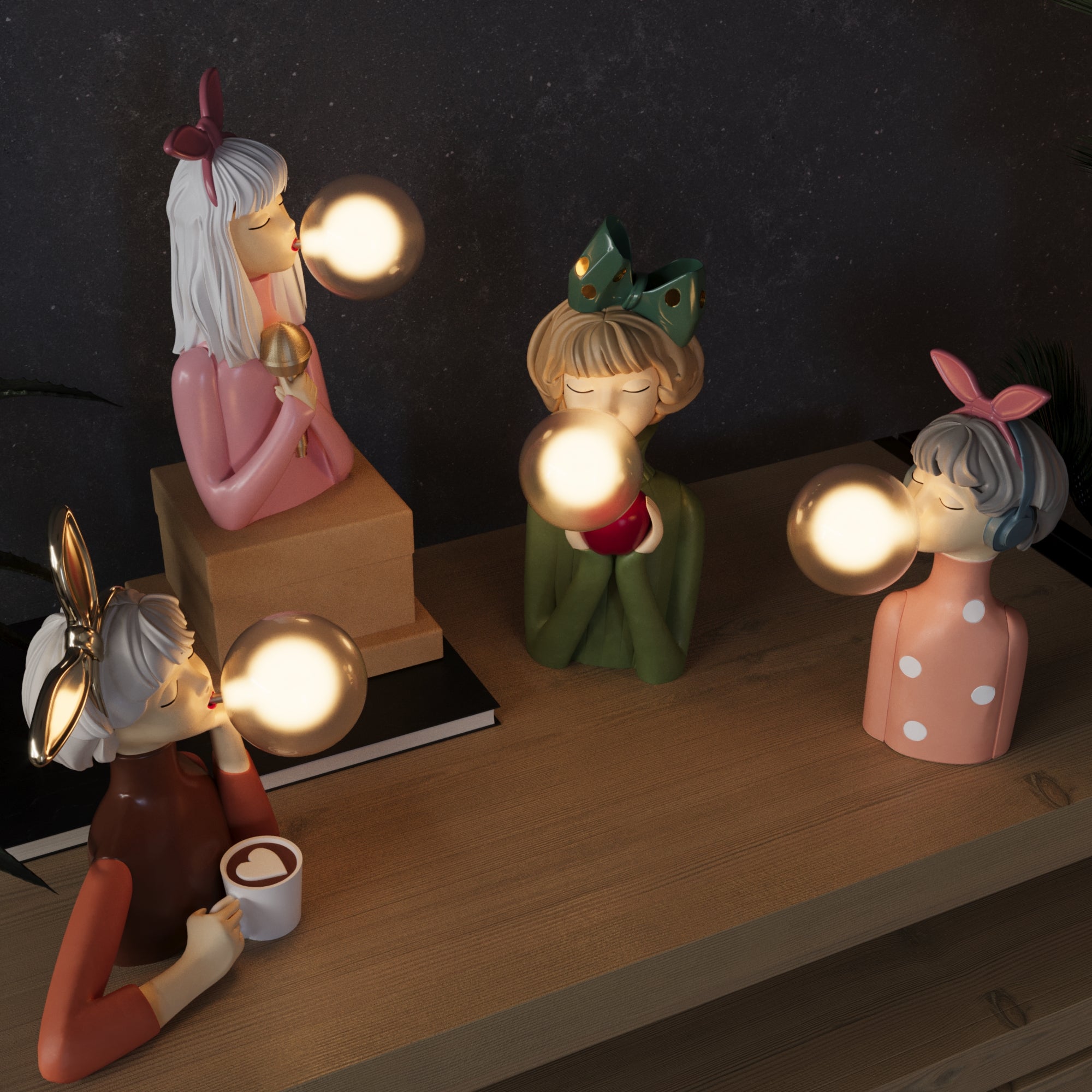 Lampe de Table Artisanale Blanche au Style Moderne pour Salon