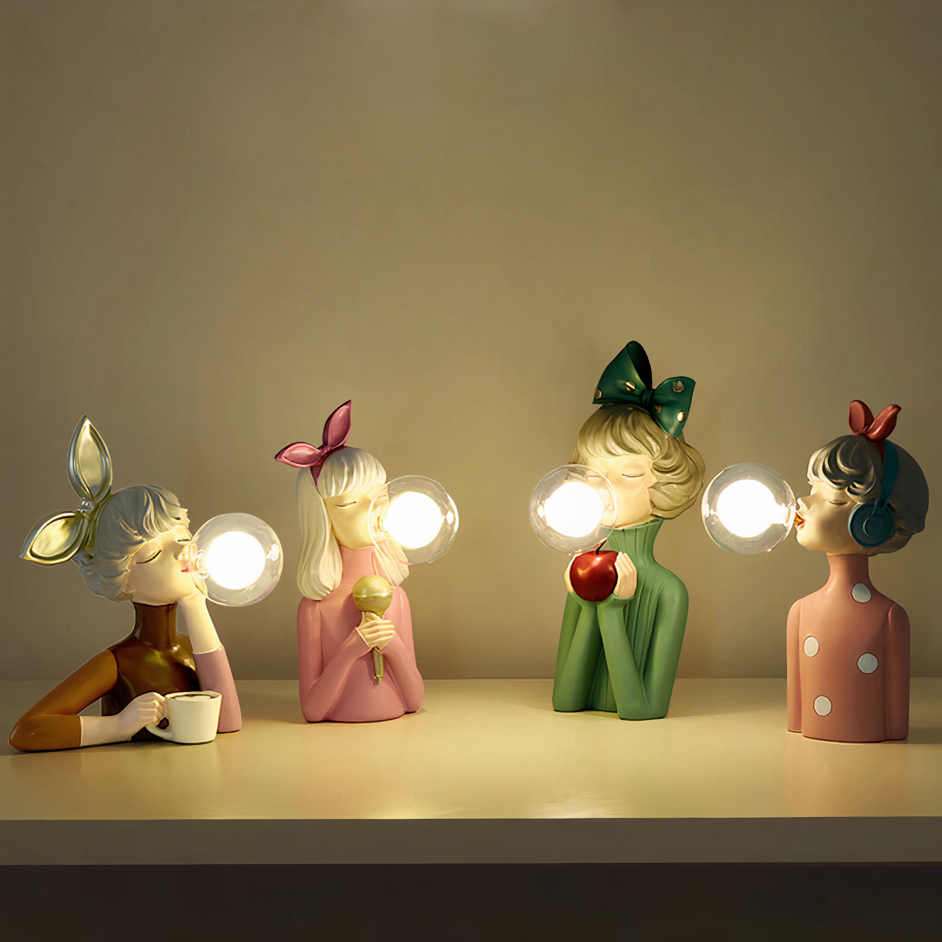 Lampe de Table Artisanale Blanche au Style Moderne pour Salon