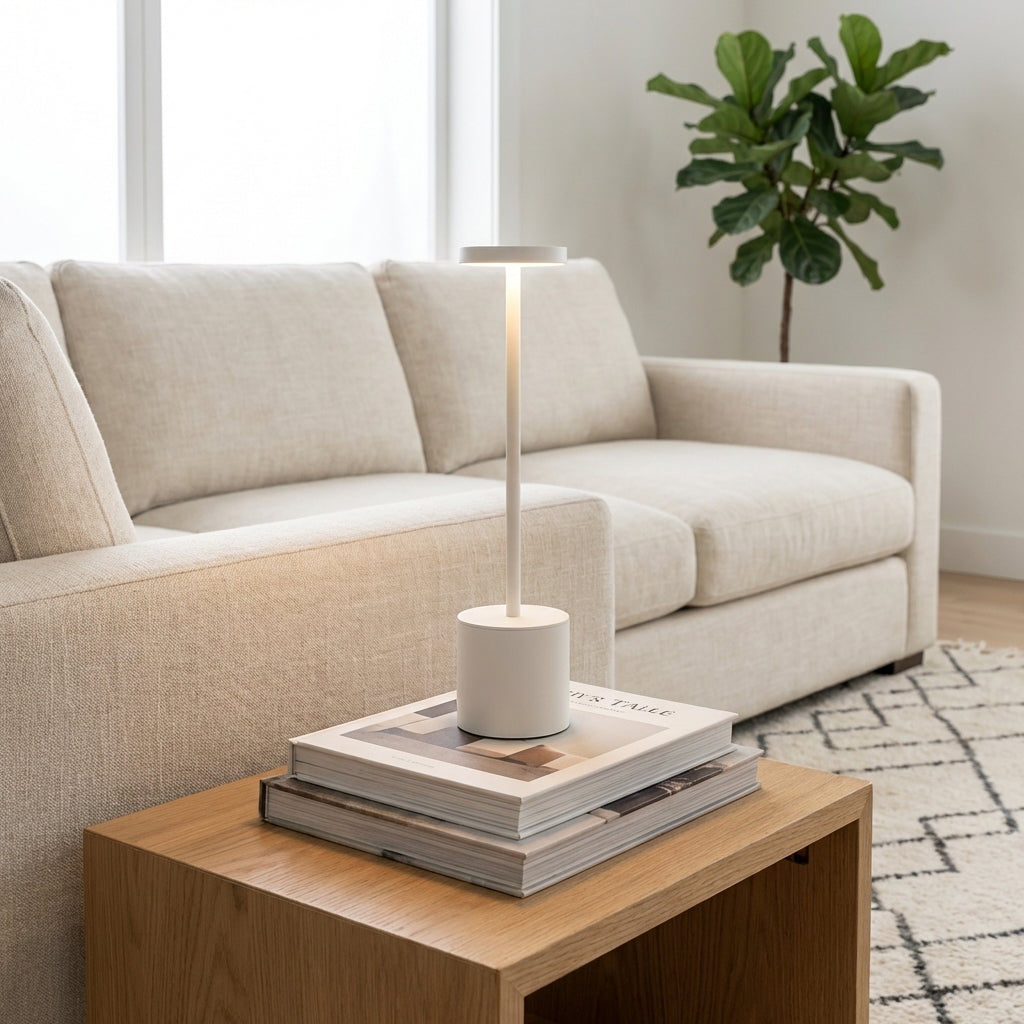 AuraLux – Lampe LED Sans Fil Réglable Moderne pour Salon