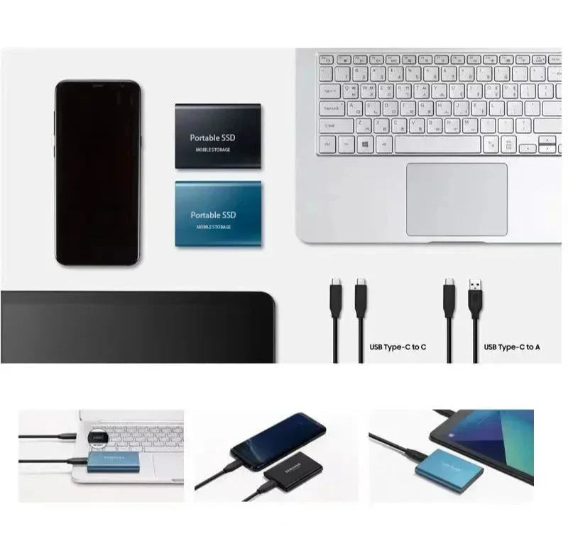 Disque SSD Portable de Stockage Externe Haute Vitesse USB-C 1050 Mo/s