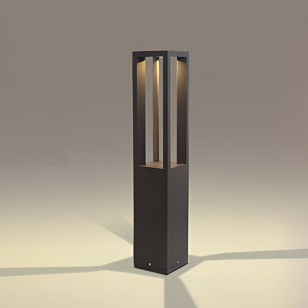 Borne lumineuse extérieure LED IP54 en aluminium, lumière blanche chaude pour jardin et terrasse 8