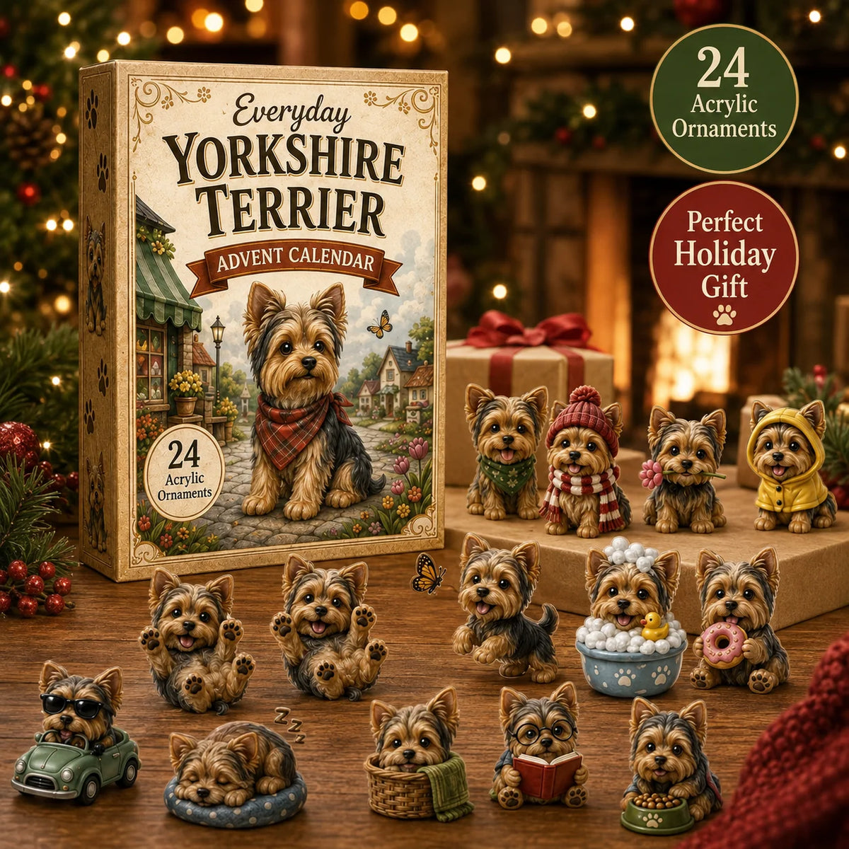 Calendrier de l'Avent 2026 pour Yorkshire Terrier - Compte à Rebours Festif de 24 Jours 5