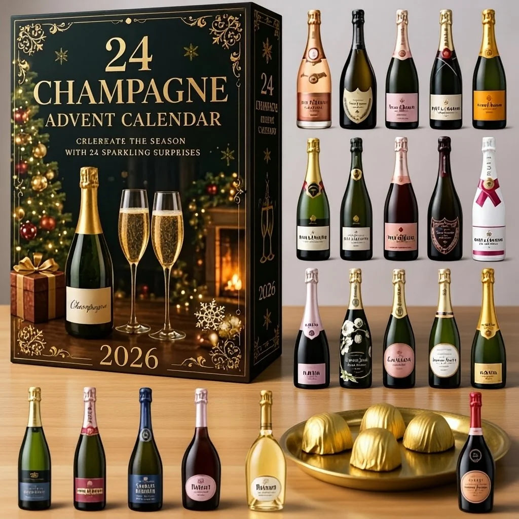 Calendrier de l'Avent Champagne 2026 - 24 Surprises Festives Élégantes 0