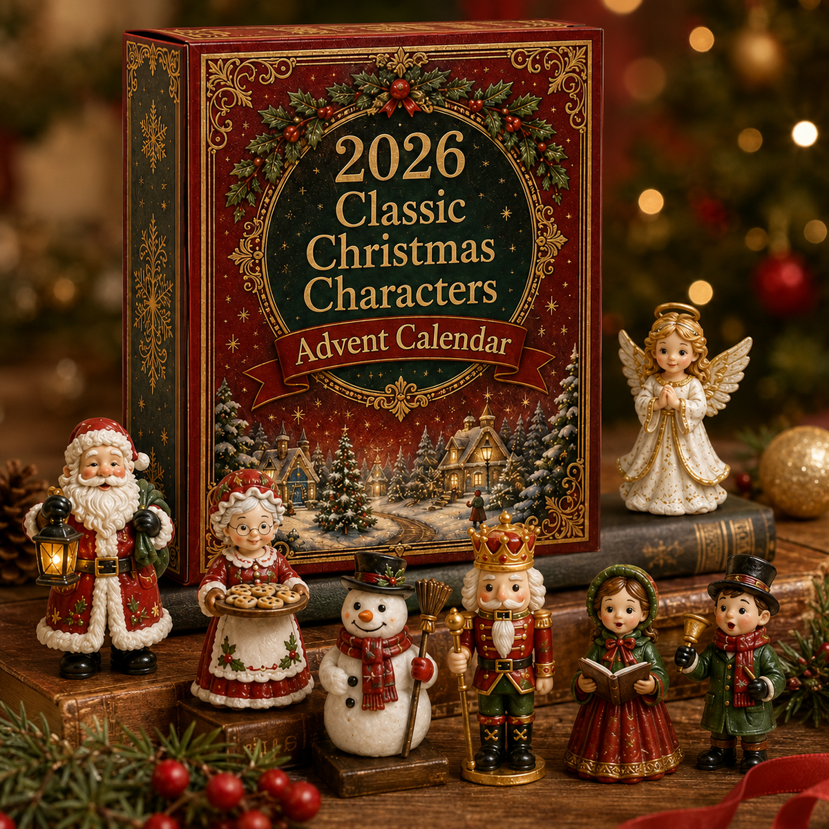 Calendrier de l'Avent Classique 2026 – Personnages de Noël et Charme Vintage 5