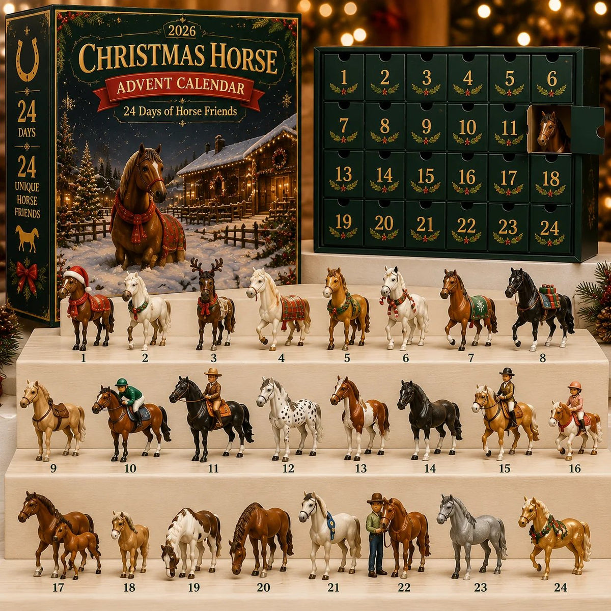 Calendrier de l'Avent Équestre – 24 Jours de Surprises Festives pour Passionnés de Chevaux 0