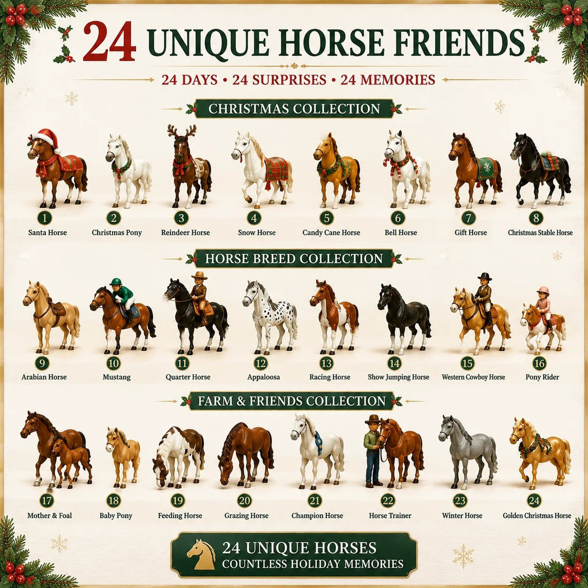 Calendrier de l'Avent Équestre – 24 Jours de Surprises Festives pour Passionnés de Chevaux 3