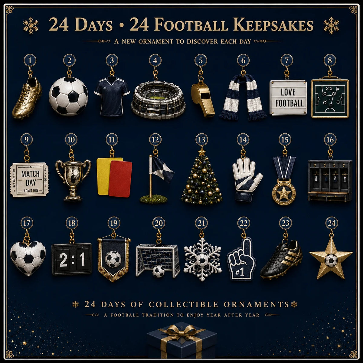 Calendrier de l'Avent Football 'Come On You Spurs!' – Compte à Rebours Festif pour Fans de Football 4