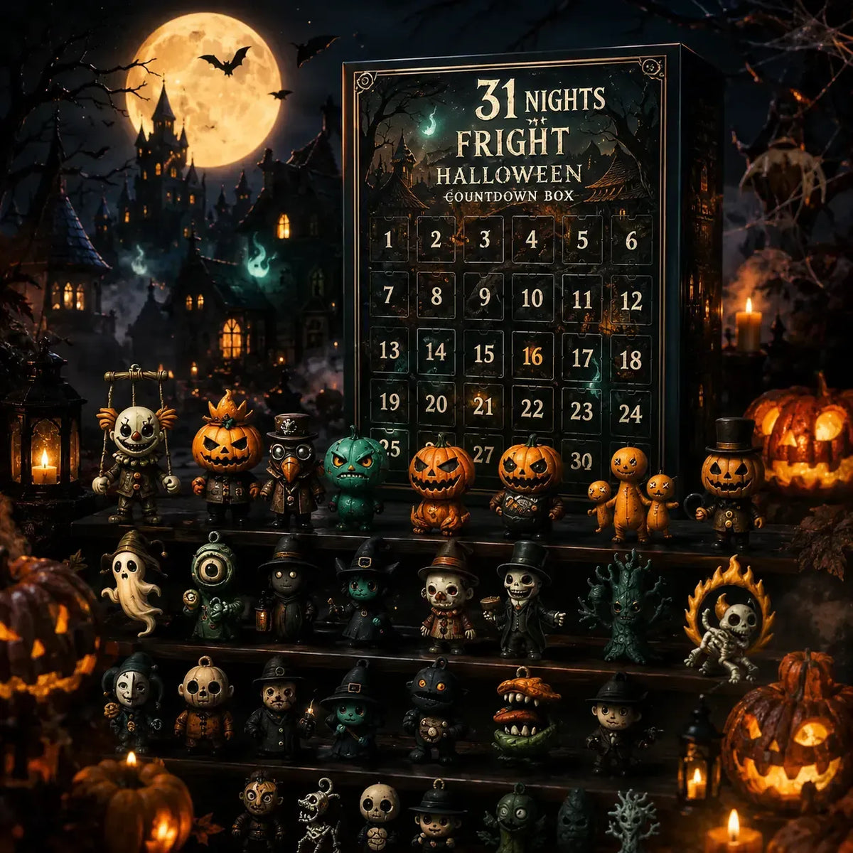 Calendrier de l'Avent Halloween 2026 - Coffret Surprise 31 Nuits d'Effroi avec Blindbags 0