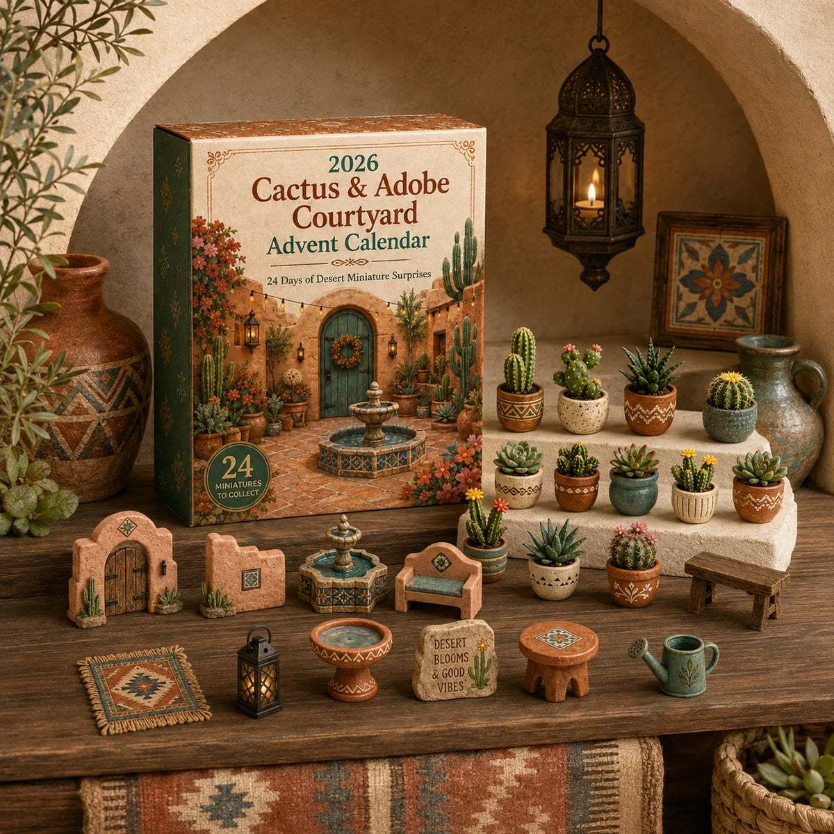 Calendrier de l'Avent Original 2026 Desert Courtyard – 24 Miniatures Inspirées du Sud-Ouest 5