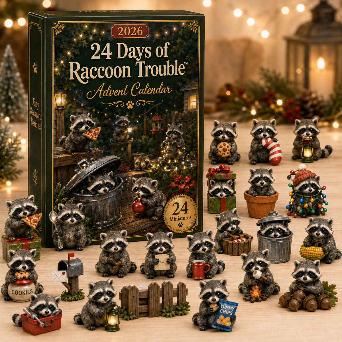 Calendrier de l'Avent Original 2026 Raccoon Trouble – 24 Jours de Surprises Espiègles 1